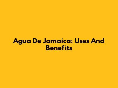 Agua De Jamaica: Uses And Benefits
