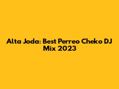 Alta Joda: Best Perreo Cheko DJ Mix 2023