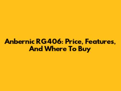 Anbernic RG406: Price, Features, And Where To Buy