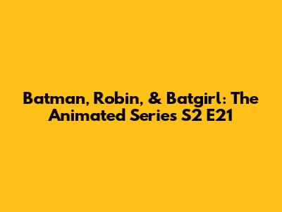 Batman, Robin, & Batgirl: The Animated Series S2 E21