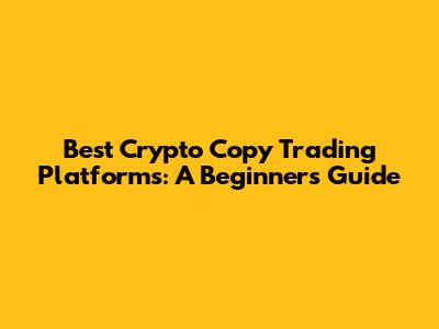 Best Crypto Copy Trading Platforms: A Beginner's Guide