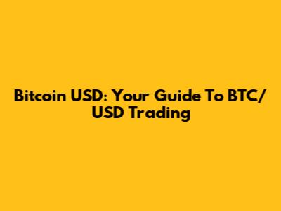 Bitcoin USD: Your Guide To BTC/USD Trading