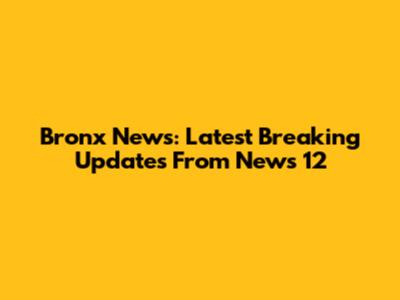 Bronx News: Latest Breaking Updates From News 12