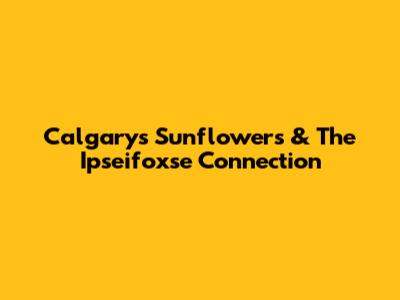 Calgary's Sunflowers & The Ipseifoxse Connection