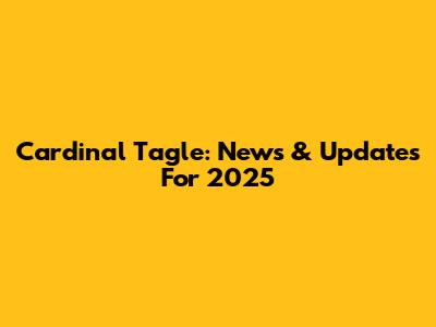 Cardinal Tagle: News & Updates For 2025