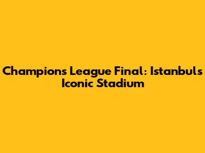 Champions League Final: Istanbul's Iconic Stadium