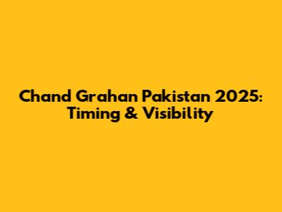 Chand Grahan Pakistan 2025: Timing & Visibility