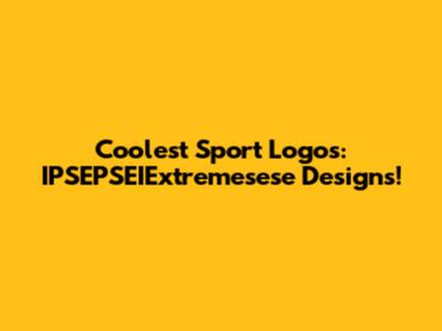 Coolest Sport Logos: IPSEPSEIExtremesese Designs!