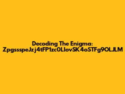 Decoding The Enigma: ZpgssspeJzj4tFP1zc0LIovSK4oSTFg9OLJLM