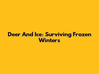 Deer And Ice: Surviving Frozen Winters