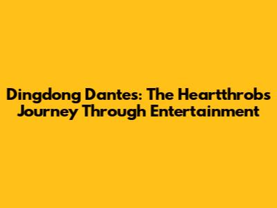 Dingdong Dantes: The Heartthrob's Journey Through Entertainment