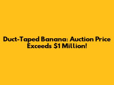 Duct-Taped Banana: Auction Price Exceeds $1 Million!