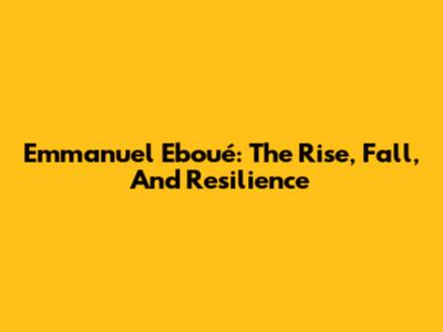 Emmanuel Eboué: The Rise, Fall, And Resilience