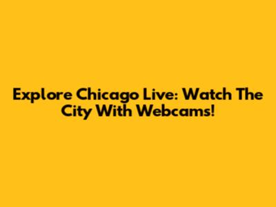 Explore Chicago Live: Watch The City With Webcams!