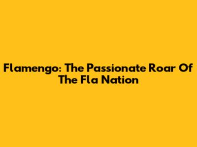 Flamengo: The Passionate Roar Of The Fla Nation