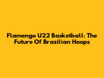 Flamengo U22 Basketball: The Future Of Brazilian Hoops