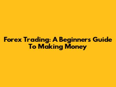 Forex Trading: A Beginner's Guide To Making Money
