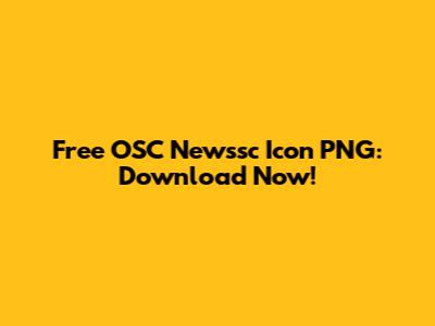 Free OSC Newssc Icon PNG: Download Now!