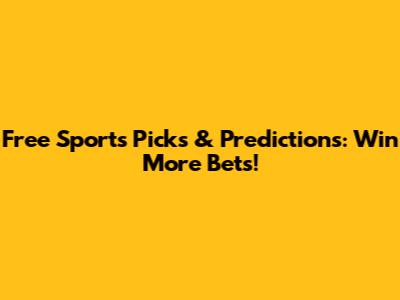 Free Sports Picks & Predictions: Win More Bets!