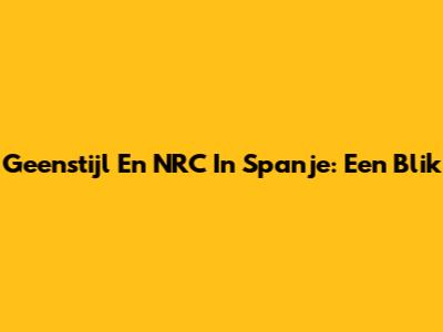 Geenstijl En NRC In Spanje: Een Blik