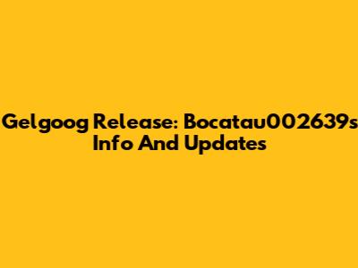 Gelgoog Release: Bocatau002639's Info And Updates