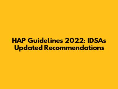 HAP Guidelines 2022: IDSA's Updated Recommendations