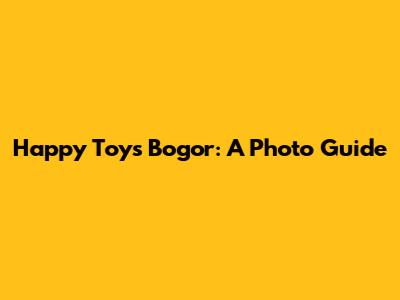Happy Toys Bogor: A Photo Guide