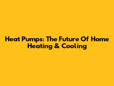 Heat Pumps: The Future Of Home Heating & Cooling