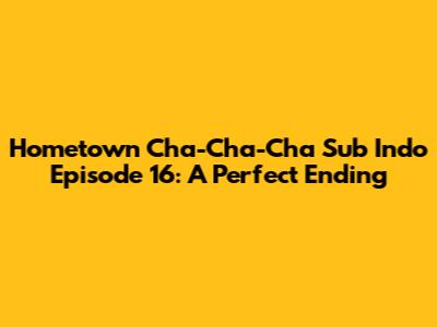 Hometown Cha-Cha-Cha Sub Indo Episode 16: A Perfect Ending