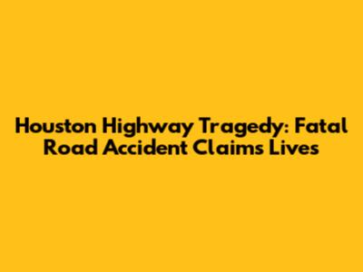 Houston Highway Tragedy: Fatal Road Accident Claims Lives