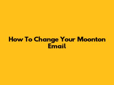 How To Change Your Moonton Email