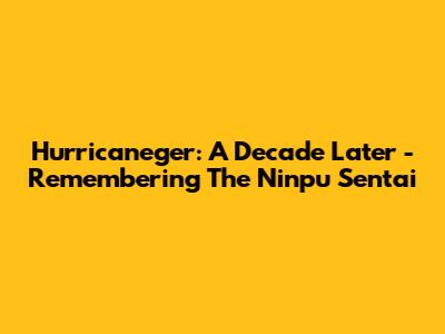 Hurricaneger: A Decade Later - Remembering The Ninpu Sentai