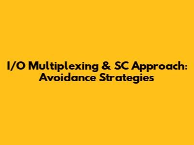 I/O Multiplexing & SC Approach: Avoidance Strategies