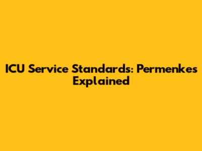 ICU Service Standards: Permenkes Explained