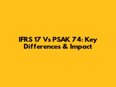 IFRS 17 Vs PSAK 74: Key Differences & Impact