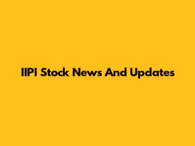 IIPI Stock News And Updates