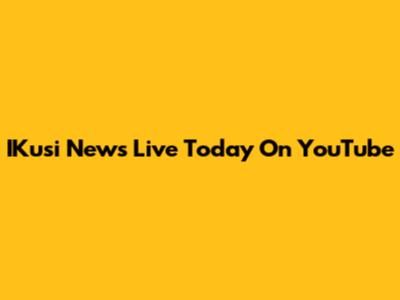 IKusi News Live Today On YouTube