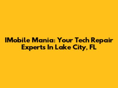 IMobile Mania: Your Tech Repair Experts In Lake City, FL