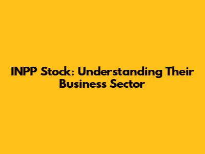 INPP Stock: Understanding Their Business Sector
