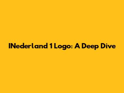 INederland 1 Logo: A Deep Dive
