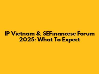 IP Vietnam & SEFinancese Forum 2025: What To Expect