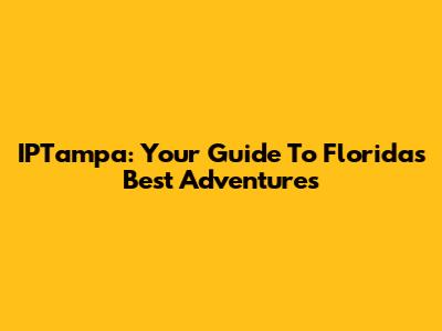 IPTampa: Your Guide To Florida's Best Adventures