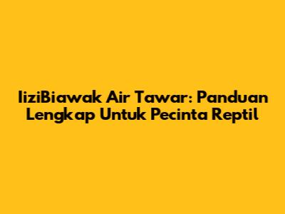 IiziBiawak Air Tawar: Panduan Lengkap Untuk Pecinta Reptil