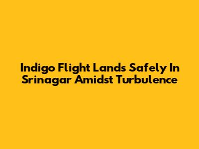 Indigo Flight Lands Safely In Srinagar Amidst Turbulence