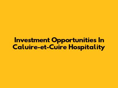 Investment Opportunities In Caluire-et-Cuire Hospitality