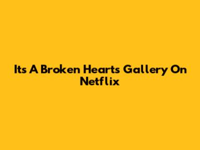 It's A Broken Hearts Gallery On Netflix