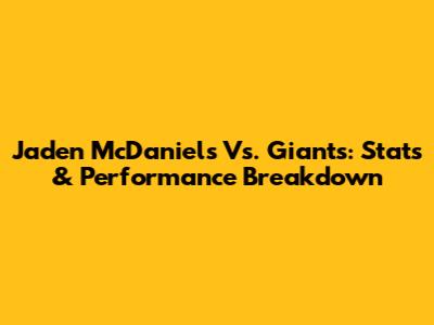 Jaden McDaniels Vs. Giants: Stats & Performance Breakdown