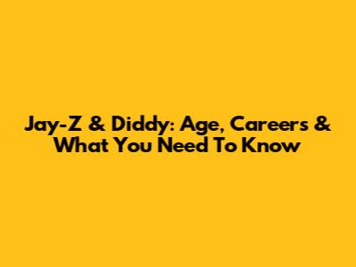 Jay-Z & Diddy: Age, Careers & What You Need To Know