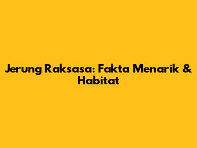 Jerung Raksasa: Fakta Menarik & Habitat
