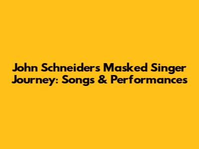 John Schneider's Masked Singer Journey: Songs & Performances